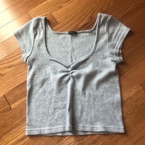 SOLD ON DEPOP grey brandy melville top